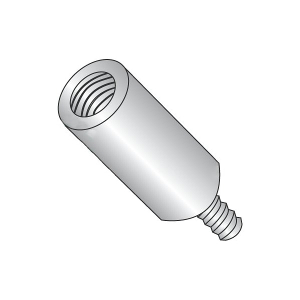 Newport Fasteners Round Standoffs, #8-32 Thrd Sz, 1 in Bd L, 18-8 Stainless Steel Plain, 1/4 in OD, 500 PK 529558 - main
